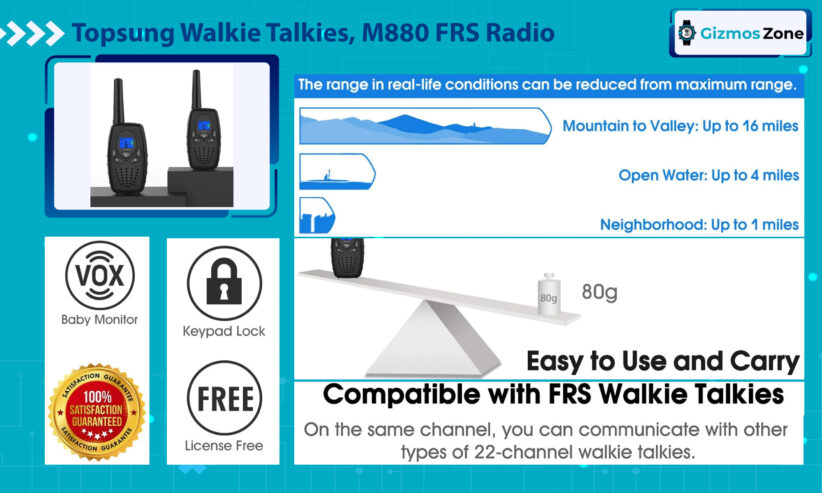 Topsung Walkie Talkies for Adults