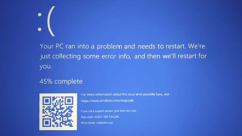 Blue screen of death