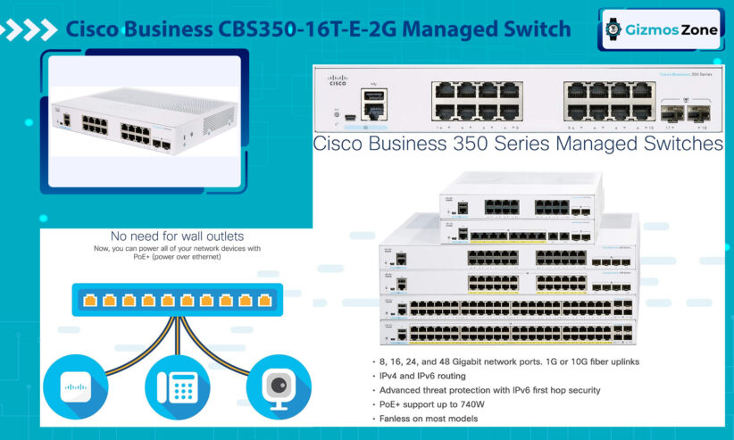 Cisco Business CBS350-16T-E-2G Managed Switch