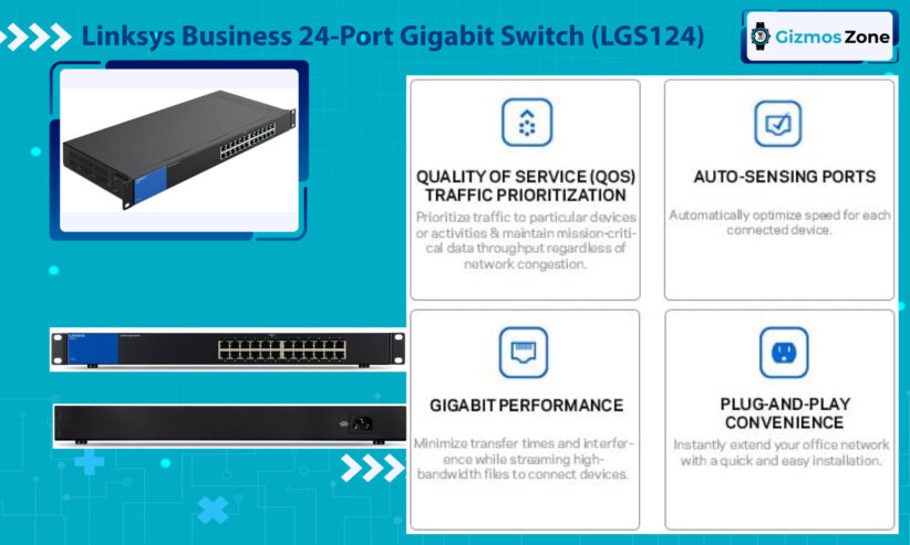 Linksys Business 24-Port Gigabit Ethernet Network Switch (LGS124)
