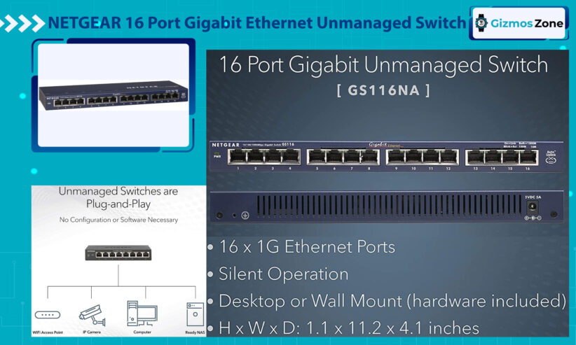 NETGEAR 16 Port Gigabit Ethernet Unmanaged Switch