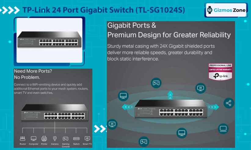 TP-Link 24 Port Gigabit Ethernet Switch (TL-SG1024S)