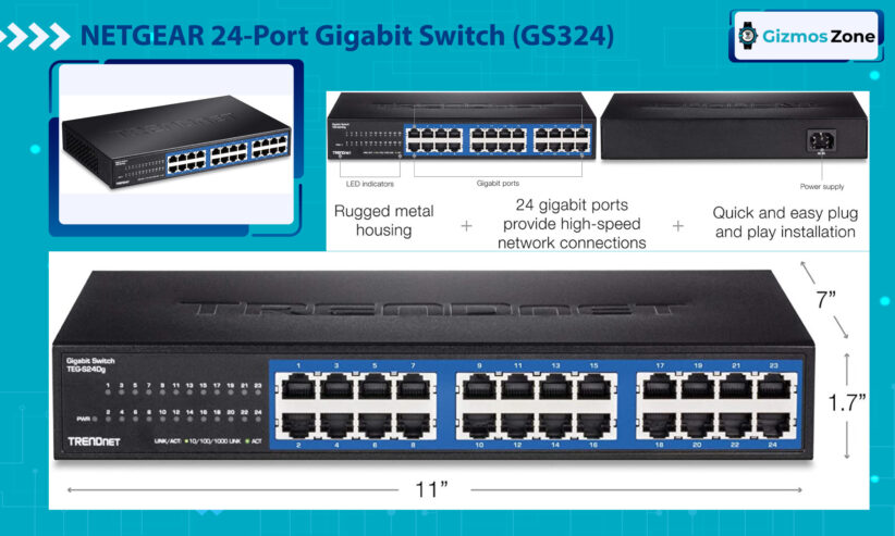 TRENDnet 24-Port Gigabit Ethernet Network Switch (TEG-S24DG)