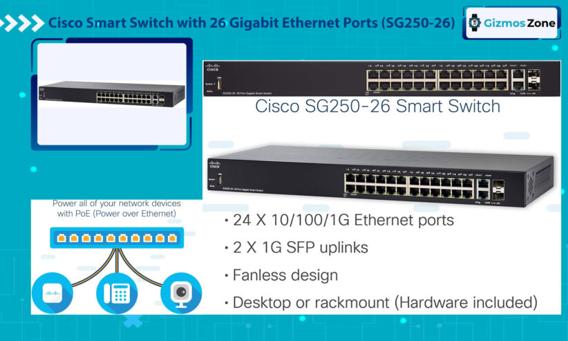 Cisco Smart Switch with 26 Gigabit Ethernet Ports (SG250-26)