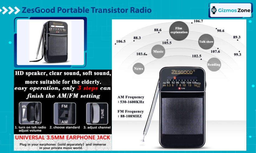 ZesGood Portable Transistor Radio