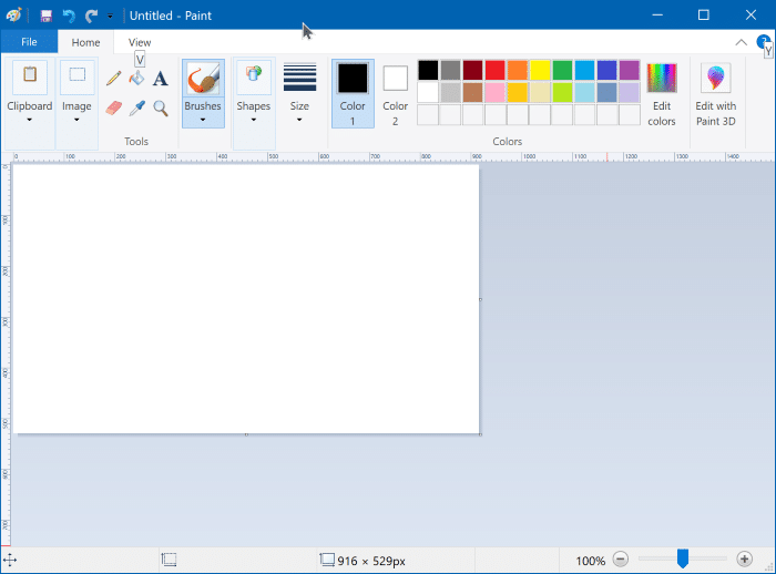 Taking a screenshot using keyboard and Microsoft Paint