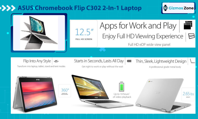 ASUS Chromebook Flip C302 2-In-1 Laptop