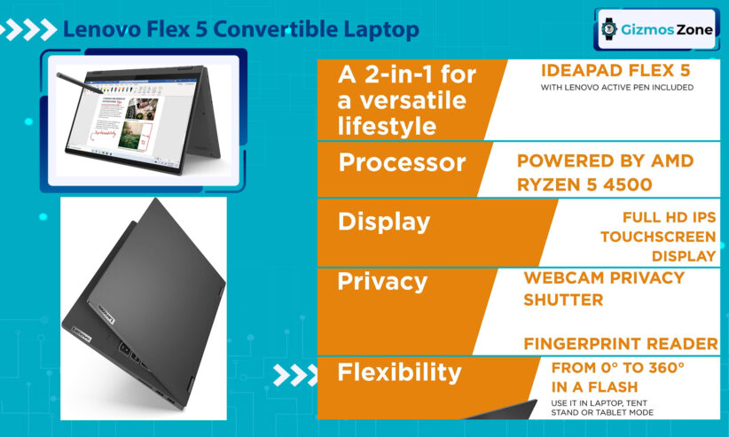 Lenovo Flex 5 Convertible Laptop