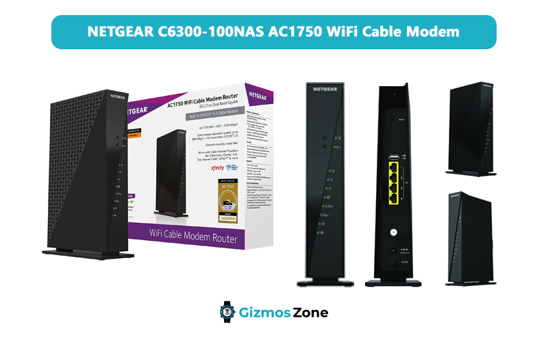 NETGEAR C6300-100NAS AC1750 WiFi Cable Modem