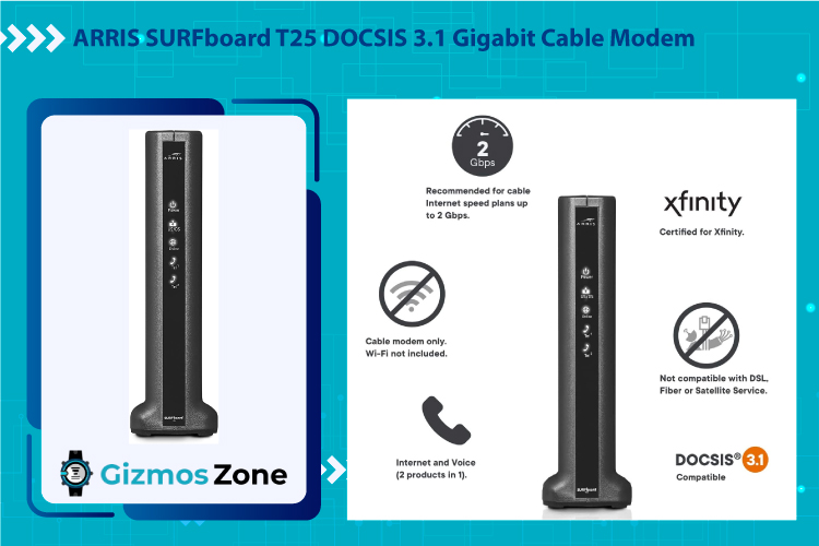 ARRIS SURFboard T25 DOCSIS 3.1 Gigabit Cable Modem
