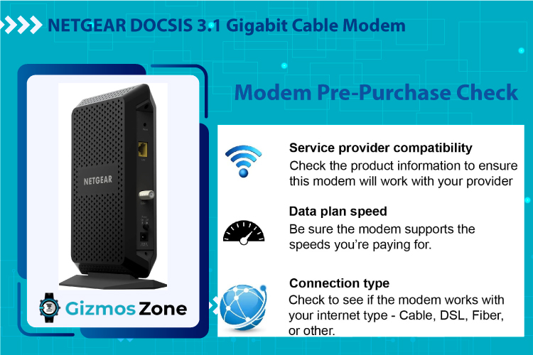 NETGEAR DOCSIS 3.1 Gigabit Cable Modem