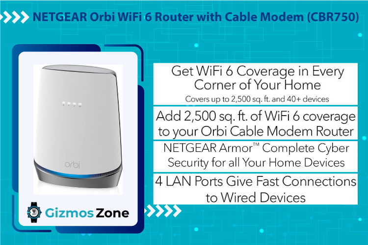 NETGEAR Orbi WiFi 6 Router with Cable Modem